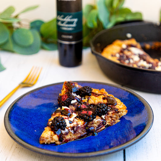 Pasolivo Berry Balsamic Swirled Skillet Cookie Recipe