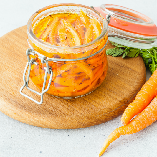 Ginger Chamomile Pickled Carrots