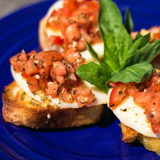 Pasolivo Grilled Bruschetta with Mozzarella Recipe