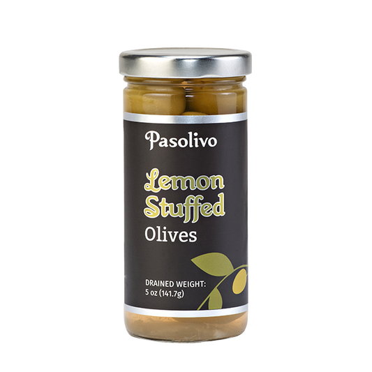 Pasolivo Zesty Lemon Stuffed Olives Jar