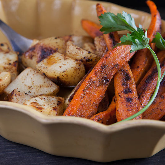 Pasolivo Maple Roasted Carrots & Potatoes Recipe