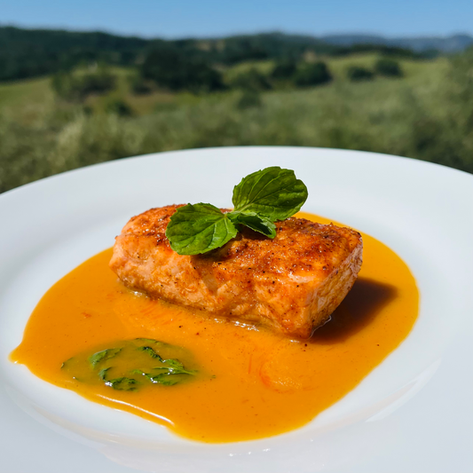 Pasolivo Oven Roasted Salmon with Pineapple Cream Sauce Recipe